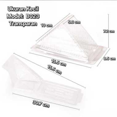 [10 PCS] Mika Sandwich Segitiga / Tempat Tray Kotak Mika Roti Lapis Tawar Segitiga Box Packaging Uk 
