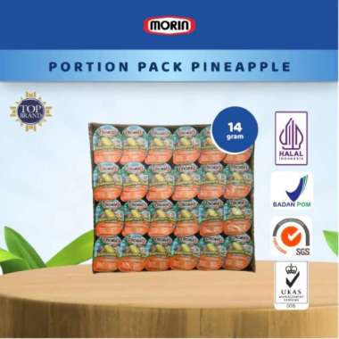 Morin Jam Mini Portion 14 Gr - Selai Strawberry Blueberry Pineapple Orange Marmalade Pineapple