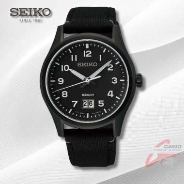 SEIKO SUR571 Seiko SUR571P1 Discover More Black Canvas Strap Sapphire Crystal 39.5 mm Original Garan