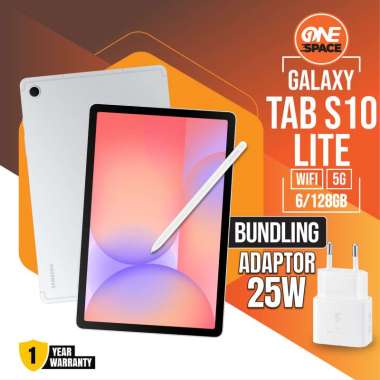 Samsung Galaxy Tab S10 Lite Wifi 5G 6/128 GB Tablet Garansi Resmi Tablet + Charger 25W 5G - Gray