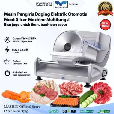 Mashin - Mesin Potong Daging Multifungsi Elektrik Otomatis Dadu, Iris, Cincang Panjang Mesin Slicer