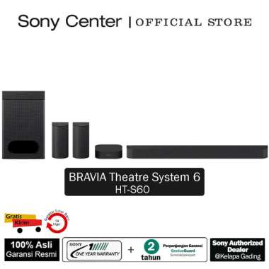 Sony Center Jakarta - Soundbar Sony BRAVIA Theatre System 6 Home Theatre 5.1ch Dolby Atmos/DTS:X Sou