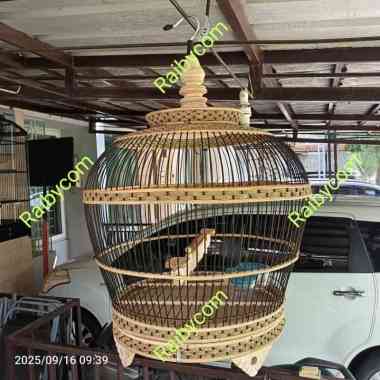 Kandang Burung Perkutut Puter Pelung Tekukur Derkuku Kelantan Sangkar Anyaman Rotan Rajut