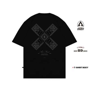 Aerostreet T Shirt Boxy Fit Slayer Hitam Man Kaos Tshirt FADAA L