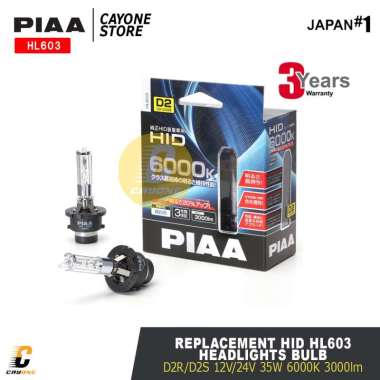 PIAA Replacement HID HL603 Headlights Bulb D2R/D2S 12V 24V 35W 6000K 3000 lumens