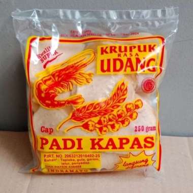 Kerupuk Udang Cap Padi Kapas 250gr Asli Indramayu Cirebon / Kerupuk Udang Padi Kapas Sedang