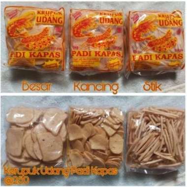Kerupuk Udang Cap Padi Kapas 250gr Asli Indramayu Cirebon / Kerupuk Udang Padi Kapas Stik