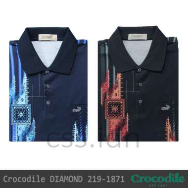 Kaos Kerah Pria Crocodile Diamond 219-1871 Hitam XL