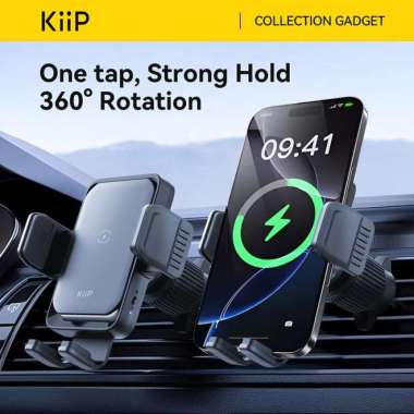 KiiP WC01 2in1 Car Mount Wireless Charger Phone Holder Mobil Car Charger Magsafe 15W