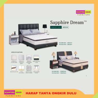 guhdo springbed sapphire dream deluxe pillow top matras & full set Furniture lapisan Busa jumbo FULL