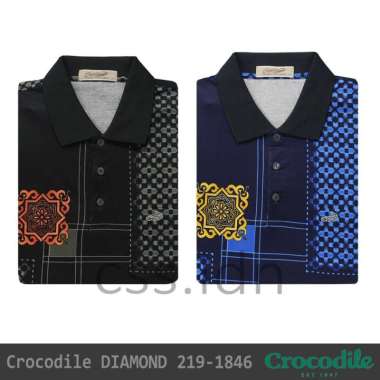 Kaos Kerah Pria Crocodile Diamond 219-1846 Biru XL