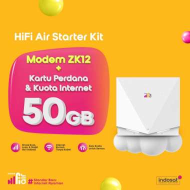 Indosat HiFi Air ZTE K12 Wifi Modem 4G LTE 50Gb