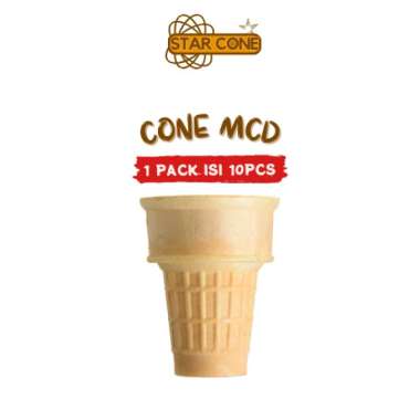 STARCONE Mcd kerupuk eskrim tawar untuk ice cream soft mix - isi 10pcs