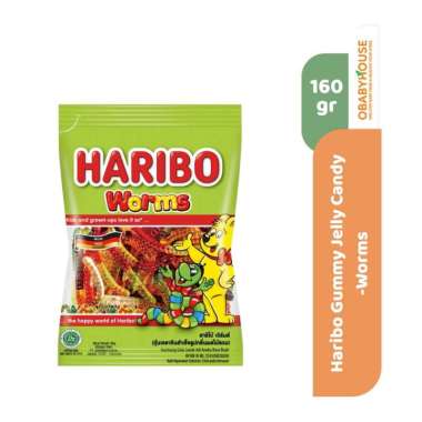 Haribo Gummy Jelly Candy 160 gr - Worms