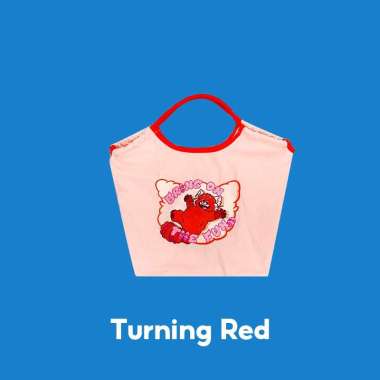 【OHSOME x Disney】- Egradable White/Blue Shoulder Bag Tas Bahu Disney Series Turning Red