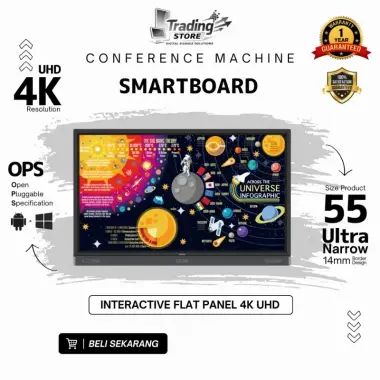 Jual 65 Zs-b650thy Interactive Flat Panel Smart Board 4k Uhd Touch ...
