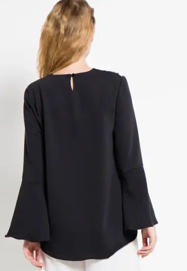 Blus Wanita B25 Long Sleeves Satin Blouse
