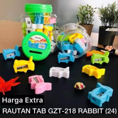 SERUTAN PENSIL / RAUTAN PENSIL ISI 24 PCS TOPLES BENTUK KELINCI GROSIR RAUTAN
