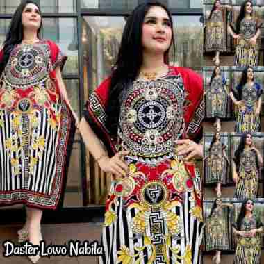 DASTER LOWO JUMBO NABILA DRESS KEKINAN SERUT DEPAN HOMEDRESS ADEM BUSUI