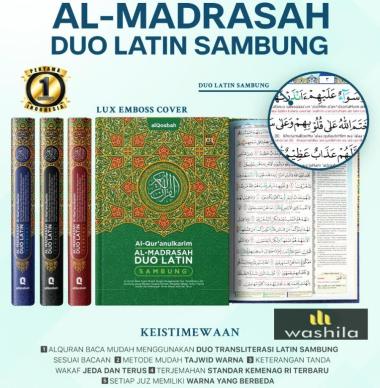 Al Quran DUO LATIN A4 SAMBUNG Al Qosbah Terjemah Transliterasi - QSQ