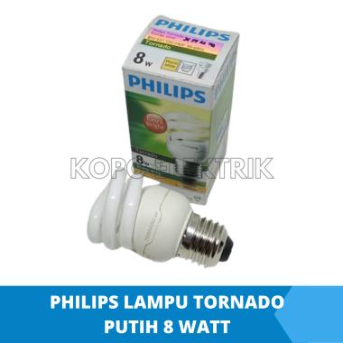 Lampu Philips Tornado / Spiral 8w Putih