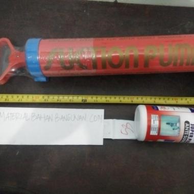 PAKET POMPA KARET TABUNG BESAR DORONG MAMPET SUPER PLONG 500ml Anti su