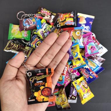 Gantungan Kunci Snack Miniatur 10 pcs 10pc GK Snack Kotak