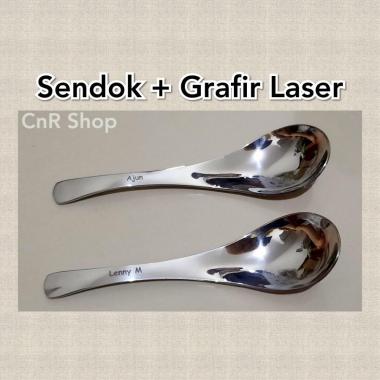 Custom Sendok Soup Nama Grafir Souvenir