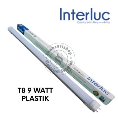 INTERLUC LAMPU LED T8 9 WATT 60 CM PLASTIK SNI MURAH BERGARANSI BUBLE 4000K