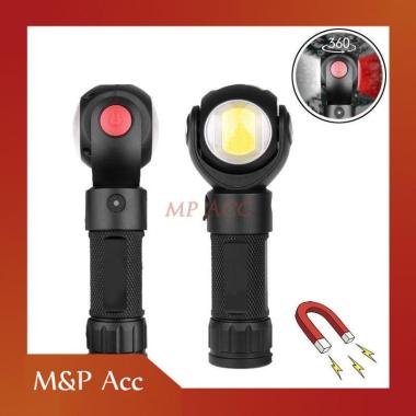NEW Senter LED 360 Degree Rotating Head T6+COB LED
