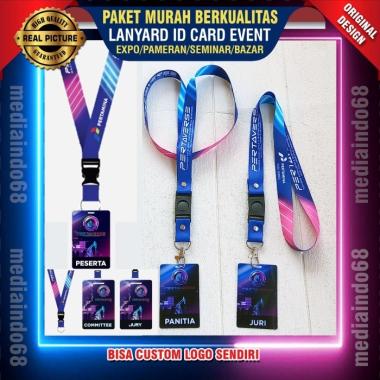 Custom Lanyard ID Card 2,5 cm - Event / Acara - Expo - Seminar - Pameran - Bazar // Satu Sisi LANYAR