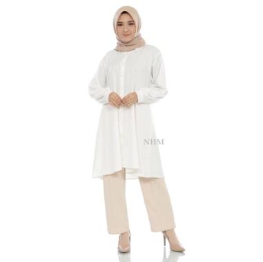 Kemeja Wanita Jumbo Polos , Tunik Moscrepe Wardah