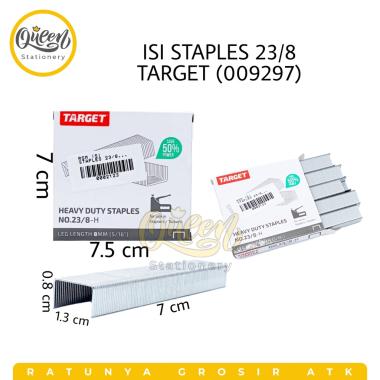 2 KOTAK KECIL ISI STAPLES 23/8 TARGET (009297) / ISI STAPLER / ISI STAPLES BESAR