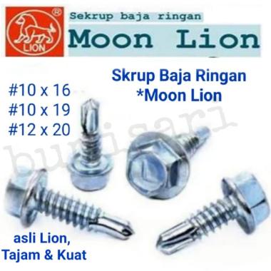 Skrup Baja Ringan 10 X 16 (Moon Lion) - Per Dus Isi = 1.000 Pcs Multicolor