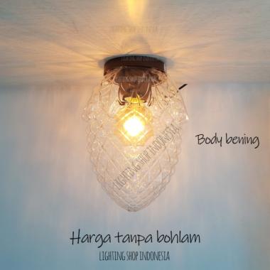 Lampu Plafon Rumah Teras Balkon Minimalis Susu Bening Acrylic Body bening