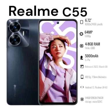 Jual Hp Realmi C55 Ram 4 Spesifikasi Original, Murah & Diskon Harga ...