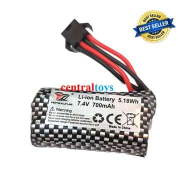 baterai rc boat HJ811 HJ812 li ion 14500 7.4v 700mAH soket SM plug 4P