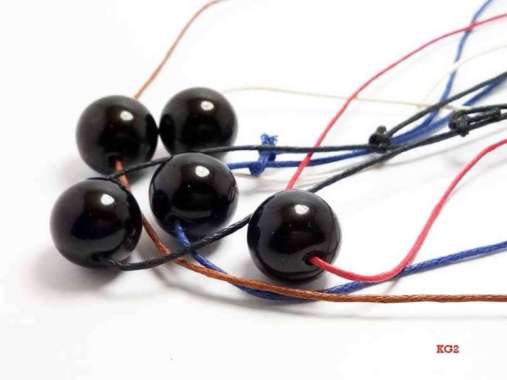 VeE Tali Kalung Liontin Black Jade Giok Hitam - KG Hitam