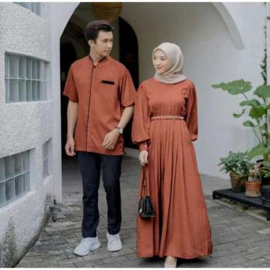 Quinnyshop--baju Couple Wanita Muslim-baju Pasangan Lebaran Muslim-pak Multicolor