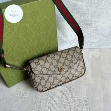 Gucci ophidia gg mini bag with web strap - 100% Authentic