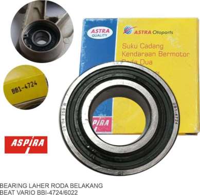Aspira Laher Roda Belakang Honda Beat Vario BBI- 4724 Bearing 60/22