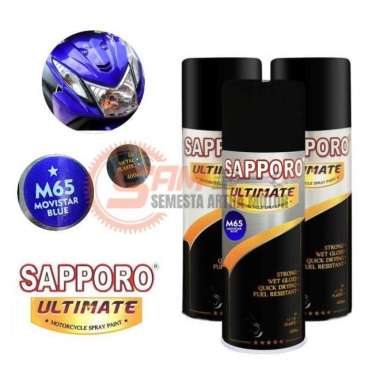 Pilox Sapporo Ultimate Movistar Blue M65 Cat Semprot Biru Pilok Metal Movistar Blue