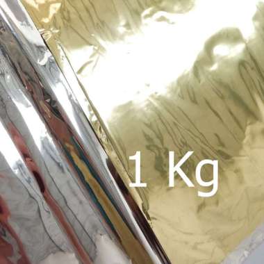Plastik Kado Hot Stamping Foil KW Susah Luntur Emas Muda Sortiran (Loyang Yellow Kuning) - 1 Kg