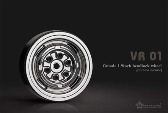 Gmade VR01 Chrome Beadlock Wheels For 1.9 Inch Size Wheels 2pcs #GM701 Multicolor