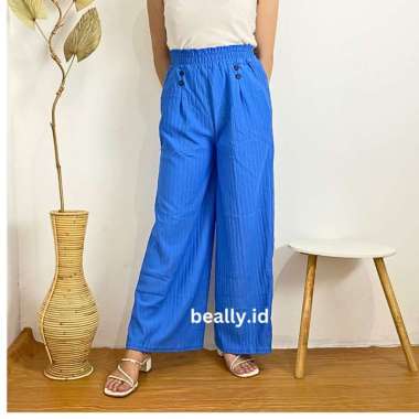 KULOT KNIT HORNET KANCING HIGHWAIST PREMIUM | KULOT WANITA RAJUT Denim