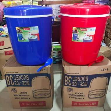 Termos nasi Thermos nasi super jumbo 38 liter lion star /rice bucket lion star 38 liter Tanpa bubble