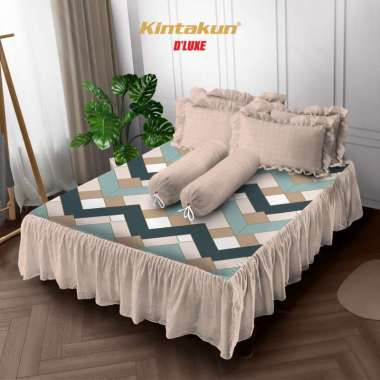 Kintakun Sprei Rumbai B4 Queen 160x200 Minimalis Seprai Aesthetic Dluxe Microfiber 7in1 - Varian Mot