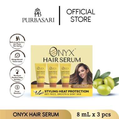 Onyx Hair Serum TUBE 8ml X 3 - Purbasari Hair Serum