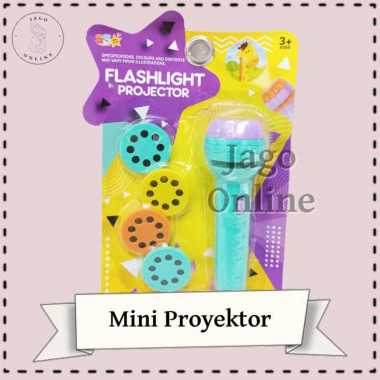 Mainan Anak Cewek Proyektor Mini Senter Projektor Lampu