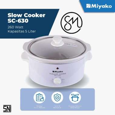 Slow cooker Miyako SC-630 Pemasak Lambat 5 Liter